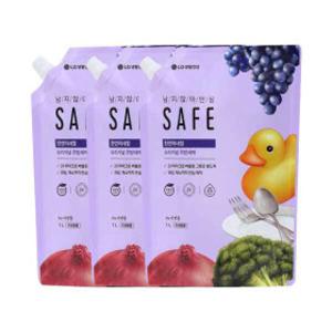 세이프 주방세제 천연미네랄 오리지널 리필 1L 3개