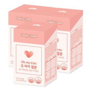 데일리원 오 마이 철분 비헴철 고함량 철분제 임산부 영양제 3통