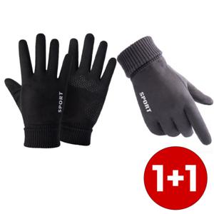 1+1 겨울 글로브 방한 기모 스웨이드 장갑