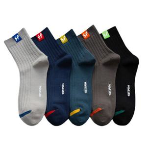 남성 중목 양말 5켤레 세트 면 골지 봄 가을 캐주얼양말 ODM-SOCKS13