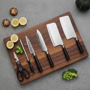 가정용 캠핑 식칼 중식도 다과칼 다용도 6종 칼세트 (다주리)