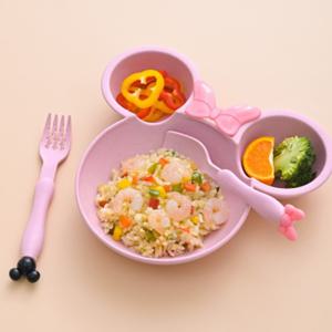 캐릭터 유아 식기 이유식용기 세트(식판+스푼+포크 세트)/키즈카페/식당/카페/휴대용/아기 식기세트