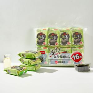 광천김 올리브 녹차 도시락김4g x 32봉