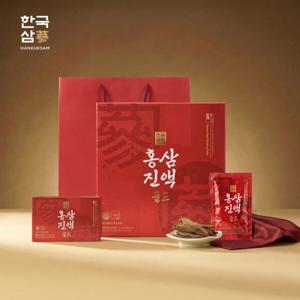 (국내산 6년근 홍삼액 100%) 한국삼 홍삼진액 골드 50ml x 30포 선물세트+쇼핑백