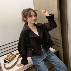 여성 트렌치 숏자켓 스트링 봄 가을 데일리