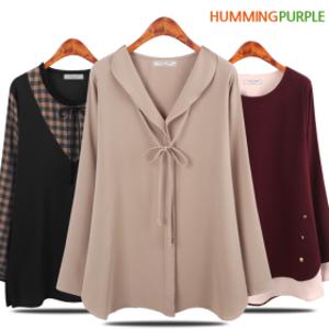 롱원피스/티셔츠 긴팔 긴소매 예쁜 블라우스 따뜻한 기모 겨울 신상 셔츠 남방 결혼식 빅사이즈 여성의류