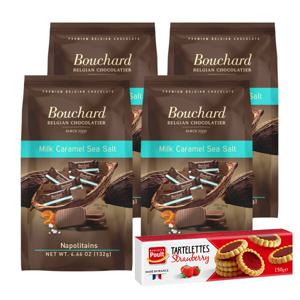 부샤드 나폴리탄 카라멜씨솔트 초콜릿 132g 4개 + 폴트 딸기타르트 150g 1개 증정