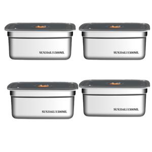 스텐 밀폐용기 반찬통 김치통 1500ml 4P  4P 세트