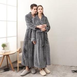 겨울 샤워가운/극세사 목욕가운/수면가운/커플잠옷