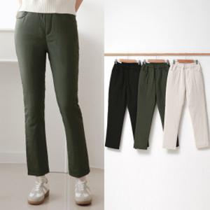 여성 패딩 바지 밴딩 슬랙스 겨울 솜 방한 팬츠 빅사이즈 일자 보온