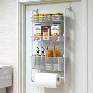 3단 촘촘 문걸이선반 수납 선반 무타공 욕실 주방 세탁실 걸이 간편정리선반