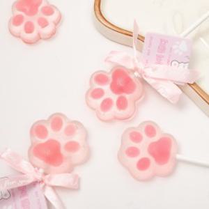 달달아재 막대사탕/무설탕캔디/고양이발바닥/핑크젤리/어린이간식/선물/유치원행사 야옹이캔디  20g 12개