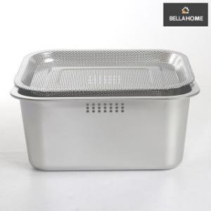 벨라홈 스텐304 설거지통+뚜껑겸용 트레이세트(CN9615)