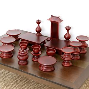 고급 알뜰 물푸레나무 원목 실속 제기세트 23p