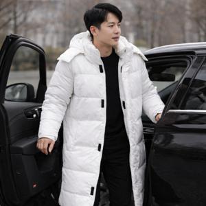 웰론 롱패딩 벤치코트 솜패딩 남녀공용 화이트 패딩 방한장갑 증정