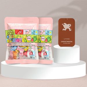 씹어먹는 커피 리토스 초코 모카 15gX4통 + 무설탕 비타민C 샤오커오라 캔디 60gX2봉