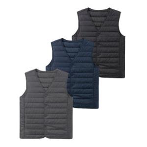 WB 남자 패딩 조끼 경량 다운 라운드 조끼 간절기 겨울 방한 솜 사무실 회사 정장 조끼