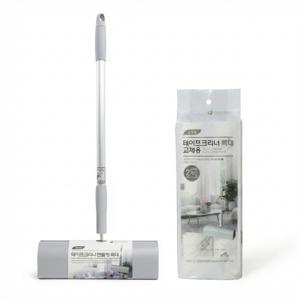 실속형 테이프크리너(핸들형)세트/25cm 광폭 테이프크리너 세트 본체+리필2롤 사선커팅 120cm 길이조절