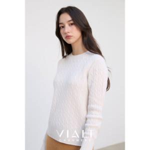 (현대홈쇼핑)비알트(VIALT) 캐시미어100 케이블 니트 풀오버