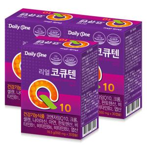 리얼 코큐텐 30캡슐X3통 코엔자임 항산화 Q10