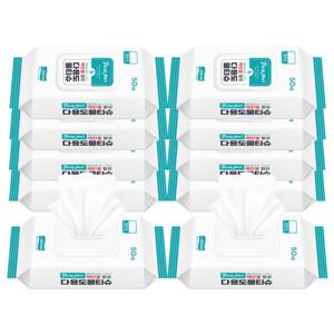 300x200사이즈 베이킹소다구연산에탄올 함유 다용도 멀티 물티슈 50매x10팩 캡형