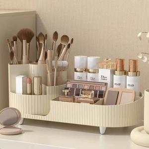 대용량 멀티 인테리어 1단 회전 칸막이 화장품 정리함 메이크업 수납력 좋은 다용도 스킨케어 정리대