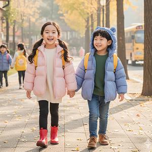 어린이 겨울 경량 패딩 남아 여아 방한 잠바 점퍼 유치원 초등학생