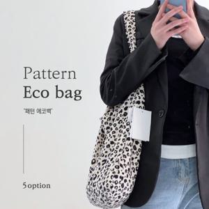 (1+1) 레오파드 가방 코듀로이 플라워 에코백 호피 숄더백