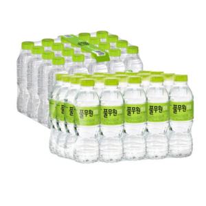 풀무원 샘물 생수 330ml x 40개 안전한 물 먹는샘물 유/무라벨 랜덤발송