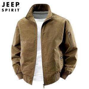 JEEP SPIRIT 남성 봄 가을 항공 점퍼 방풍 캐주얼 아우터 루즈핏 집업 자켓