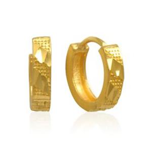 골드모아 순금 링귀걸이 3.75g 콤비 사선컷팅 원터치.