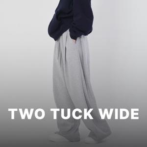 네오플레인 여자 투턱 벌룬 와이드 트레이닝 밴딩 팬츠 츄리닝 통 바지