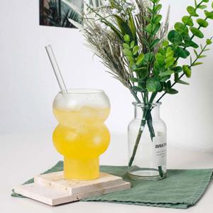 내열 유리 버블 컵 2단 530ml/홈카페/글라스/에이드/카페/음료컵/아이스잔/커피/답례품/집들이/투명/물/잔