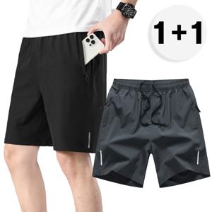 1+1 남성 빅사이즈 5부 반바지 트레이닝 팬츠 (2color)