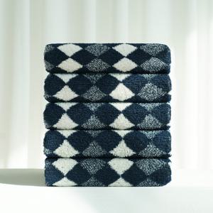 국내생산 호텔수건 고급 타월 60수 160g 아가일 미드나잇네이비