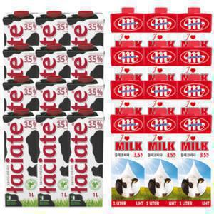 믈레코비타 아이러브밀크 멸균우유 1L 12팩 /수입멸균우유 와치아테 3.5% 혼용 출고