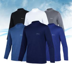 여름 웰파 남성기능성쿨냉감반목긴팔티 국내아이스원단 인너웨어 레져 운동 등산 단체복 작업복 6칼라