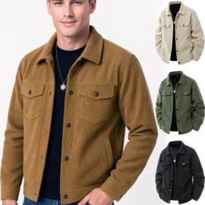 남성 봄가을 JAMES 제임스  코듀로이 라펠  프론트 더블포켓 카라넥  골덴 블레이저 재킷 캐쥬얼점퍼가을/2