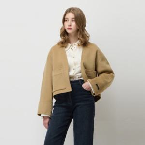 시슬리_여성의류 핸드메이드 노카라 숏자켓 SACT81561