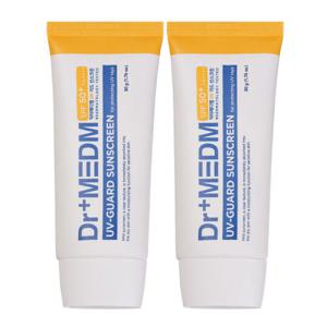 (1+1)닥터메디엠 유브이 가드 선스크린50g X 2개 +아쿠아 크림50ml+물티슈 /혼합자차/백탁X/선크림/썬크림