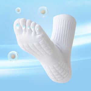 남성 발가락 쿠션 중목 양말 5개 세트 데일리 스포츠 기능성