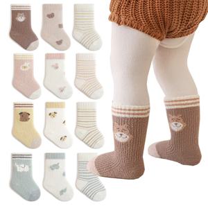 따숨 아기 플리스 보온 양말 3족세트(0-5세)