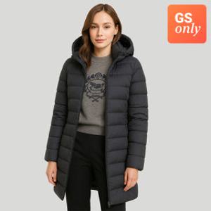 GS데니스골프 25FW 여성 그레이스 후드 웰론 미들점퍼_차콜