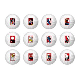 볼빅 MAGMA 화이트 화투볼 12구 화투 골프공 화이트 컬러에 화투 디자인 필드에서 단번에 눈에 띄는 골프공