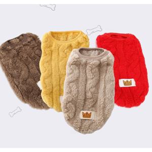 트렌디 방한 소형견 기모 안감 플란넬 겨울 강아지 옷 데일리 보온 반려동물 애견 니트 (2장이상추가할인)