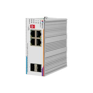 넥스트유 산업용 4포트 스위치허브 1G TP+ 1G 2SFP L2매니지드 이더넷 이중 전원 공급 딥스위치 오토cctv