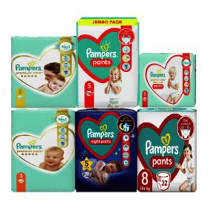 유럽산 팸퍼스 베이비드라이 밴드 팬티 프리미엄케어 1~8단계