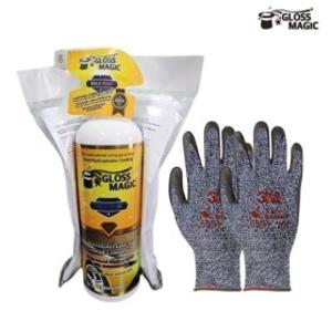 글로스매직 골드 500ml 초발수코팅제 유리막 차량광택 3M 장갑(랜덤발송)극세사 행주 증정