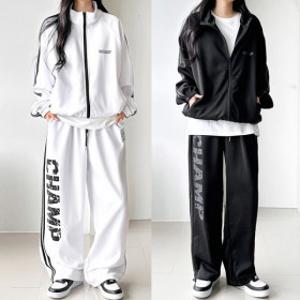 힙한셋업룩 챔프 2선 트랙세트 트레이닝 SET 데일리 꾸안꾸 스트릿 와이드팬츠 자켓 운동복 남녀공용