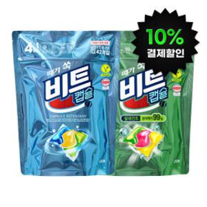 (10%결제할인) 비트 캡슐세제 4in1 42개입 1개+실내건조 42개입 1개